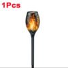 1 Torche LED solaire rechargable a flamme de feu