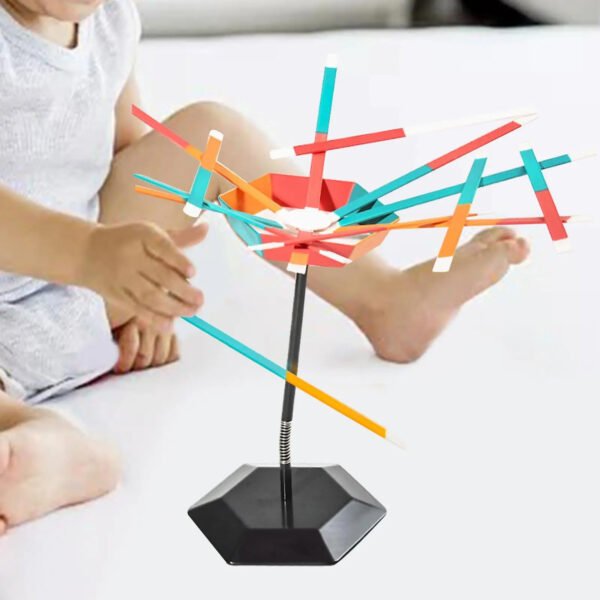 Jeu d'empilage de bâtons, 48 pièces, équilibre familial, lumière colorée