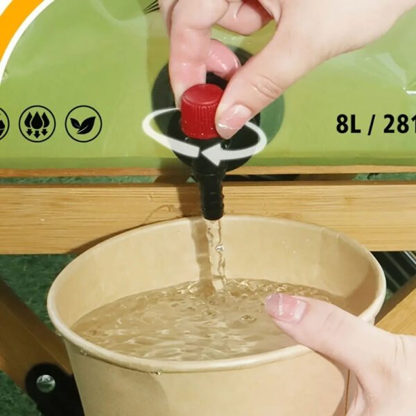Sac à eau de grande capacité pour l'extérieur 8L pliable portable