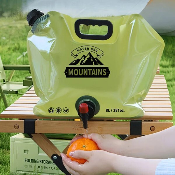 Sac à eau de grande capacité pour l'extérieur 8L pliable portable