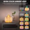 3 Diffuseur d'aromathérapie à 7 couleurs et lampe en pierre de sel rose