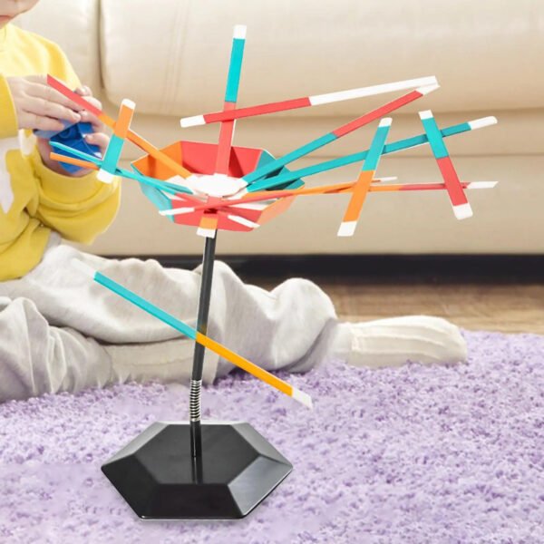 Jeu d'empilage de bâtons, 48 pièces, équilibre familial, lumière colorée