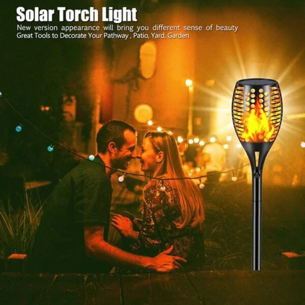5 Torche LED solaire rechargable a flamme de feu