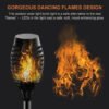 6 Torche LED solaire rechargable a flamme de feu