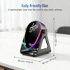 Haut-parleur Bluetooth à induction sans fil 5 en 1 180 ° Amplificateur de son stéréo rotatif support de téléphone portable à chargement sans fil mains libres