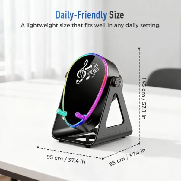 Haut-parleur Bluetooth à induction sans fil 5 en 1 180 ° Amplificateur de son stéréo rotatif support de téléphone portable à chargement sans fil mains libres