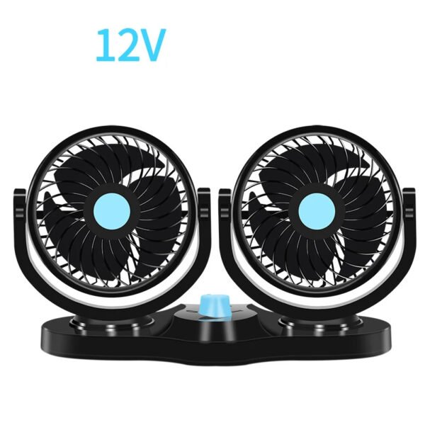 Ventilateur de voiture double tete électrique automobile DC 24V