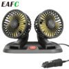 Ventilateur électrique automobile réglable à double tête de refroidissement de voiture 24V 360 °