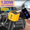 Chargeur de voiture 2 ports PD 120W et QC4.0 PD30W fast charge