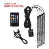 Lumières d'ambiance universelles RGB pour voiture 4 bandes LED