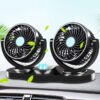 Ventilateur de voiture double tete électrique automobile DC 24V