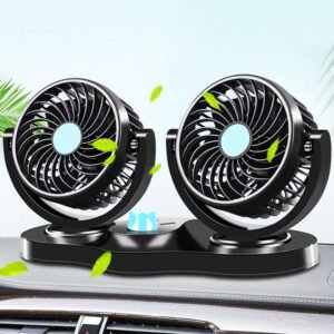 2 Ventilateur de voiture double tete électrique automobile DC 24V