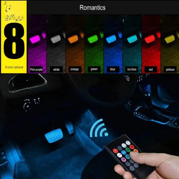 Lumières d'ambiance universelles RGB pour voiture 4 bandes LED
