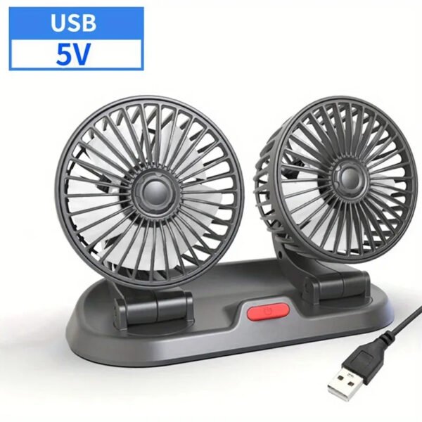 Ventilateur électrique automobile réglable à double tête de refroidissement de voiture 24V 360 °