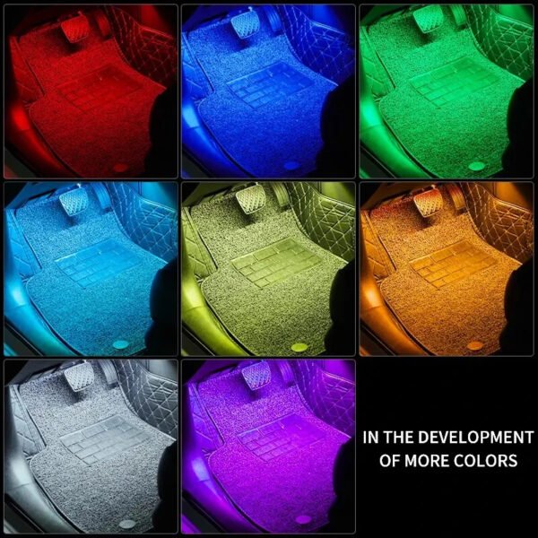 Lumières d'ambiance universelles RGB pour voiture 4 bandes LED