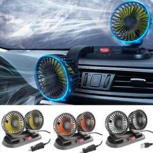 Ventilateur électrique automobile réglable à double tête de refroidissement de voiture 24V 360 °