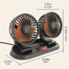 Ventilateur électrique automobile réglable à double tête de refroidissement de voiture 24V 360 °