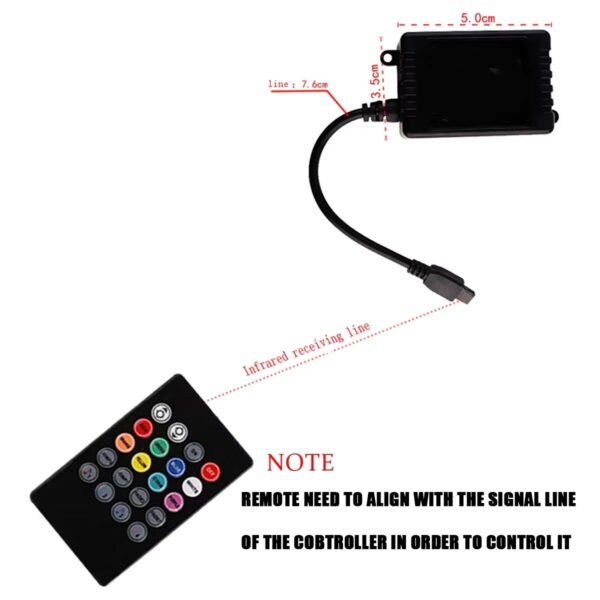 Lumières d'ambiance universelles RGB pour voiture 4 bandes LED